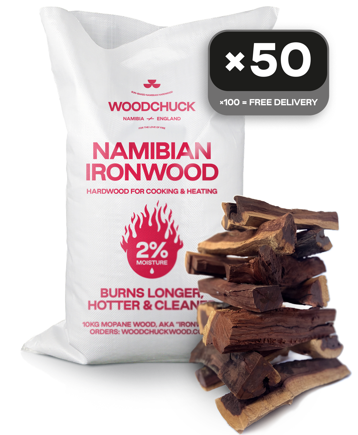 Mopane, Namibian "Ironwood" (~10kg bags)